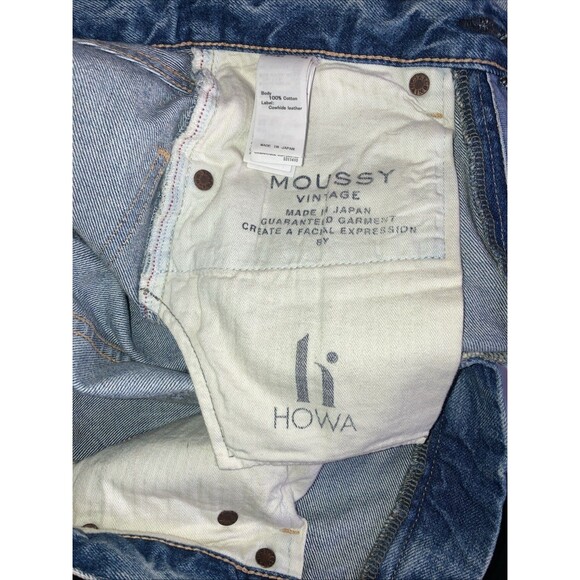 Moussy Vintage Jeans Howa Womens Size 23 Light Wash Japan Tapered Leg Hi Waist - Picture 5 of 10